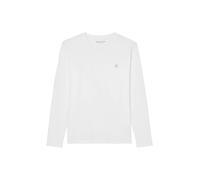 Langarmshirt MARC O'POLO "aus reiner Bio-Baumwolle", Herren, Gr. L, weiß, Obermaterial: 100% Baumwolle, unifarben, Basic, Basic, Rundhals, Shirts Langarmshirt (32592735-L) weiß