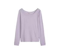 Langarmshirt MARC O'POLO "aus weichem Baumwoll-Single-Jersey", Damen, Gr. L, dusty lavender, Obermaterial: 100% Baumwolle, unifarben, Basic, regular fit, U-Boot-Ausschnitt, Rippbündchen, Shirts Langar