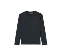 Marc OߴPolo Herren Langarmshirt aus Bio-Baumwolle mit Rundhalsausschnitt, Blau (Dark Navy), XS
