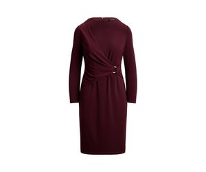 Jersey Three-Quarter-Sleeve Dress 36 Red