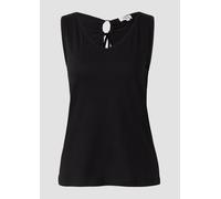 Jersey-Top mit Cut-out und Schleife 34 schwarz 2166275.9999.34