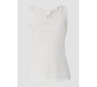 s.Oliver Jersey-Top mit Cut-Out und Schleife weiß 34