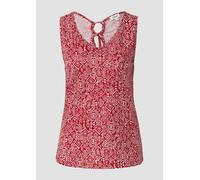 s.Oliver Jersey-Top mit Cut-Out und Schleife mohnrot 44