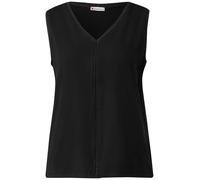 Jersey-Top mit Häkeldetails Schwarz 38