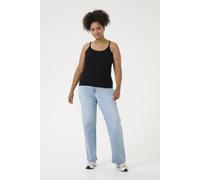 Jersey-Top mit taillierter Passform Schwarz Tief black EU 48 / UK 20