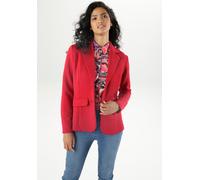 Jerseyblazer ANISTON SELECTED, Damen, Gr. 34, rot, Jersey, Obermaterial: 97% Polyester, 3% Elasthan, Strukturmuster, unifarben, figurbetont hüftbedeckend, Blazer, mit strukturiertem Muster (58142163-3