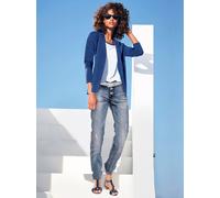 Jerseyblazer HEINE "Jersey-Blazer", Damen, Gr. 34, blau (royalblau), 100% Baumwolle, Blazer, Topseller (97729648-34) royalblau