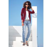 Jerseyblazer HEINE "Jersey-Blazer", Damen, Gr. 42, rot (karminrot), 100% Baumwolle, Blazer (70657848-42) karminrot