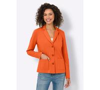 Jerseyblazer HEINE "Jersey-Blazer", Damen, Gr. 44, orange, 100% Baumwolle, Blazer, Topseller (25863133-44) orange