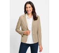 Jerseyblazer INSPIRATIONEN "Jersey-Blazer", Damen, Gr. 54, beige, 58% Viskose, 36% Polyamid, 6% Elasthan, Blazer (22029743-54) beige