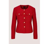 Jerseyblazer MADELEINE "Blazer Eleganter Kurzblazer ohne Kragen", Damen, Gr. 42, rot, Obermaterial: 50% Polyester PES. 50% Wolle WO., Modern, normal, Blazer (85328727-42) rot