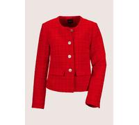 Jerseyblazer MADELEINE "Blazer Eleganter Tweed-Kurzblazer mit Metallknöpfen", Damen, Gr. 46, rot, Obermaterial: 80% Polyester PES. 20% Wolle WO., Modern, normal, Blazer, Edle Metallknöpfe (93264862-46