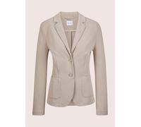 Jerseyblazer MADELEINE "Blazer Jersey-Blazer mit femininem Schnitt", Damen, Gr. 40, weiß (cappuccino, perlweiß), Obermaterial: 67% Baumwolle CO. 32% Polyamid PA. 1% Elasthan EL., Modern, normal, Blaze