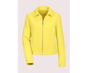 Jerseyblazer MADELEINE "Blazer Kurzer Bou lazer", Damen, Gr. 46, gelb (zitrone), Obermaterial: 70% Polyester PES. 30% Wolle WO., Modern, normal, Blazer (20194835-46) zitrone