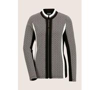Jerseyblazer MADELEINE "Kurzblazer Eleganter Jerseyblazer mit Reißverschluss", Damen, Gr. 46, weiß (wollweiß), Obermaterial: 51% Polyester PES. 27% Polyamid PA. 20% Viskose CV. 2% Elasthan EL., Modern