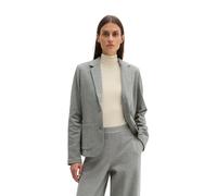 Jerseyblazer MARC O'POLO "aus Organic-Cotton-Mix", Damen, Gr. 38, light grau, Jersey, Obermaterial: 91% Baumwolle, 8% Polyester, 1% Elasthan, gestreift, regular fit normal, normaler Saum, Blazer (7733