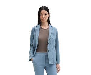 Jerseyblazer MARC O'POLO "aus Organic Cotton-Mix", Damen, Gr. 46, fall sky, Piqué, Obermaterial: 97% Baumwolle, 3% Elasthan, unifarben, regular fit normal, Blazer (68208006-46) fall sky