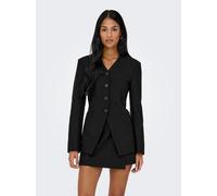 Jerseyblazer ONLY "ONLLAMINA LIFE L/S FIT BLAZER TLR", Damen, Gr. 34, schwarz, Obermaterial: 97% Polyester, 3% Elasthan, unifarben, regular fit normal, Blazer (70371632-34) schwarz