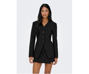 Jerseyblazer ONLY "ONLLAMINA LIFE L/S FIT BLAZER TLR", Damen, Gr. 34, schwarz, Obermaterial: 97% Polyester, 3% Elasthan, unifarben, regular fit normal, Blazer (70371632-34) schwarz