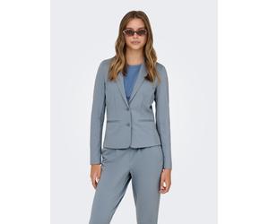 Jerseyblazer ONLY "ONLPOPTRASH - 2-Knopf Blazer mit taillierter Silhouette", Damen, Gr. M, tradewinds, Milano Rib, Obermaterial: 63% Viskose, 32% Nylon, 5% Elasthan, unifarben, regular fit hüftlang, B