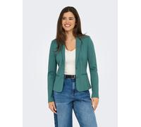 Jerseyblazer ONLY "ONLPOPTRASH - 2-Knopf Blazer mit taillierter Silhouette", Damen, Gr. S, grün (sea pine), Milano Rib, Obermaterial: 63% Viskose, 32% Nylon, 5% Elasthan, unifarben, regular fit hüftla