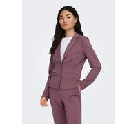 Jerseyblazer ONLY "ONLPOPTRASH - 2-Knopf Blazer mit taillierter Silhouette", Damen, Gr. S, lila (rose braun), Milano Rib, Obermaterial: 63% Viskose, 32% Nylon, 5% Elasthan, unifarben, regular fit hüft
