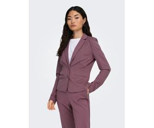Jerseyblazer ONLY "ONLPOPTRASH - 2-Knopf Blazer mit taillierter Silhouette", Damen, Gr. S, lila (rose braun), Milano Rib, Obermaterial: 63% Viskose, 32% Nylon, 5% Elasthan, unifarben, regular fit hüft