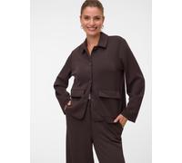 Jerseyblazer VERO MODA "VMBELLIS LS JACKET NOOS", Damen, Gr. XL, chocolate torte, Jersey, Obermaterial: 49% Modal, 41% Polyester, 10% Elasthan, unifarben, normal, Rundhals, Blazer, Materialmix, mit St