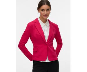 Jerseyblazer VERO MODA "VMJULIA LS BLAZER JRS NOOS", Damen, Gr. 34, jazzy, Jersey, Obermaterial: 66% Polyester, 34% Baumwolle, unifarben, schmal normal, tiefer V-Ausschnitt, Blazer, Materialmix, regul