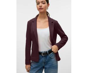 Jerseyblazer VERO MODA "VMJULIA LS BLAZER JRS NOOS", Damen, Gr. 34, rot (winetasting), Jersey, Obermaterial: 66% Polyester, 34% Baumwolle, unifarben, regular fit normal, tiefer V-Ausschnitt, Blazer, M
