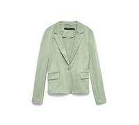 Jerseyblazer VERO MODA "VMJULIA LS BLAZER JRS NOOS", Damen, Gr. 40, fog grün, Jersey, Obermaterial: 66% Polyester, 34% Baumwolle, unifarben, regular fit normal, tiefer V-Ausschnitt, Blazer (11722914-4