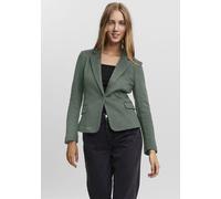 Jerseyblazer VERO MODA "VMJULIANE, figurbetonter Schnitt, 1-Knopf Verschluss", Damen, Gr. 36, laurel wreath, Jersey, Obermaterial: 66% Polyester, 34% Baumwolle, unifarben, normal, V-Ausschnitt, Blazer