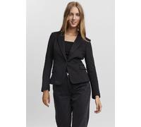 Jerseyblazer VERO MODA "VMJULIANE, figurbetonter Schnitt, 1-Knopf Verschluss", Damen, Gr. 40L, schwarz, Jersey, Obermaterial: 66% Polyester, 34% Baumwolle, unifarben, normal, V-Ausschnitt, Blazer, ung