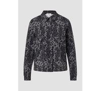 Jerseybluse mit Leo-Muster 42 grau 2172309.98A2.42
