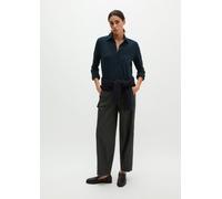 Langarmbluse MARC O'POLO "aus Single Jersey mit Paper-Finish", Damen, Gr. XXS, blau (martime blau), Obermaterial: 95% Baumwolle, 5% Elasthan, unifarben, Basic, regular fit normal, normaler Saum, Bluse