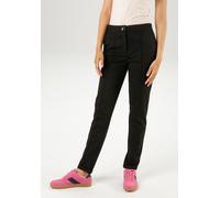 Jerseyhose ANISTON CASUAL, Damen, Gr. 36, N-Gr, schwarz, Jersey, Obermaterial: 63% Polyester, 32% Viskose, 5% Elasthan, unifarben, figurumspielend lang, Hosen Jerseyhose, mit Biesen verziert, Topselle