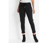 Jerseyhose BONPRIX, Damen, Gr. 38, N-Gr, schwarz, Obermaterial: 77% Polyester, 19% Viskose, 4% Elasthan, regular fit, Hosen Jerseyhose, aus Polyester, Viskose und Elasthan, Regular Fit, casual Stil (6