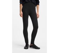 Jerseyhose BOSS ORANGE "Tegging Premium Damenmode", Damen, Gr. 44, N-Gr, schwarz (schwarz 001), Jersey, Obermaterial: 69% Viskose, 27% Polyamid, 4% Elasthan, unifarben, slim fit lang, Hosen Jerseyhose