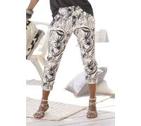 Jerseyhose BUFFALO "in 7/8-Länge für den Sommer, Schlupfhose", Damen, Gr. 42, N-Gr, bunt (bedruckt), Jersey, Obermaterial: 95% Viskose, 5% Elasthan, bedruckt, figurumspielend 7/8-Länge, Hosen Jerseyho