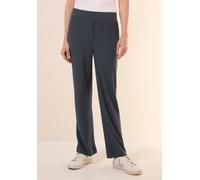 Jerseyhose CECIL, Damen, Gr. L, Länge 30, grau (volcanic grau), Stoff, 60% Polyester, 32% Viskose, 8% Elasthan, unifarben, loose fit lang, Hosen Jerseyhose, im Loose Fit (72747656-L) volcanic grau