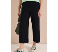 Jerseyhose CECIL, Damen, Gr. XS, Länge 24, schwarz, Stoff, 95% Viskose, 5% Elasthan, unifarben, loose fit 3/4-Länge, Hosen Jerseyhose, High Waist (86332063-XS) schwarz