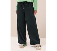 Jerseyhose CECIL, Damen, Gr. XXL, Länge 30, grün (ink grün), Stoff, 61% Viskose, 32% Polyamid, 7% Elasthan, unifarben, gerade lang, Hosen Jerseyhose, High Waist (99042312-XXL) ink grün