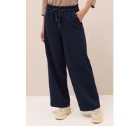Jerseyhose CECIL, Damen, Gr. XXL, Länge 32, blau (urban dunkelblau), Stoff, 61% Viskose, 32% Polyamid, 7% Elasthan, unifarben, gerade lang, Hosen Jerseyhose, High Waist (67447242-XXL) urban dunkelblau