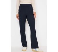 Jerseyhose CECIL "NEELE", Damen, Gr. S (38), Länge 32, urban dunkelblau, Web, Obermaterial: 61% Viskose, 32% Polyamid, 7% Elasthan. Futter: 100% Polyester, unifarben, loose fit lang, Hosen Jerseyhose,