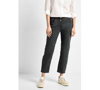 Jerseyhose CECIL "Style Scarlett", Damen, Gr. 34, Länge 26, grün (strong khaki), Web, Obermaterial: 96% Baumwolle, 4% Elasthan, unifarben, bequem knöchelfrei, Hosen Jerseyhose, mit vielseitigem Design