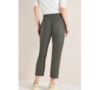 Jerseyhose CECIL "Style Tracey", Damen, Gr. XS (36), Länge 26, clear khaki (länge 26), Web, Obermaterial: 66% Baumwolle, 30% Polyester, 4% Elasthan, unifarben, regular fit knöchelfrei, Hosen Jerseyhos