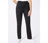 Jerseyhose CLASSIC BASICS, Damen, Gr. 44, Normalgrößen, schwarz, 100% Baumwolle, gemustert, mehrfarbig, unifarben, lang, Hosen Jerseyhose (56040528-44) schwarz