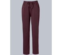 Jerseyhose CLASSIC BASICS, Damen, Gr. 46, Normalgrößen, rot (burgund), 100% Baumwolle, unifarben, lang, Hosen Jerseyhose (54200420-46) burgund