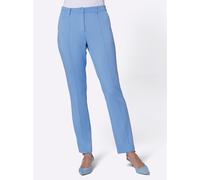 Jerseyhose CREATION L PREMIUM, Damen, Gr. 50, Normalgrößen, blau (himmelblau), 50% Modal, 44% Polyester, 6% Elasthan, unifarben, lang, Hosen Jerseyhose (76657421-50) himmelblau