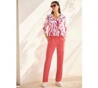 Jogger Pants HEINE, Damen, Gr. 34, Normalgrößen, pink (grapefruit), 77% Polyester, 20% Viskose, 3% Elasthan, unifarben, lang, Hosen (91057261-34) grapefruit